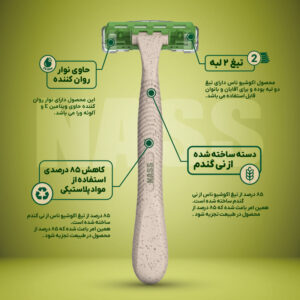 خودتراش 2 لبه ناس مدل اکوشیو