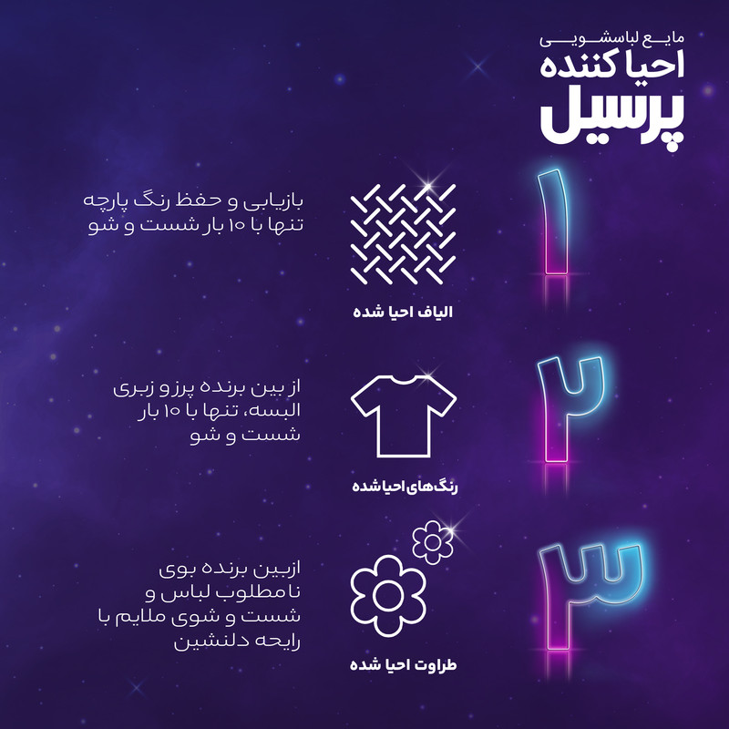 مایع لباسشویی احیا کننده رنگی پرسیل وزن 1 کیلوگرم